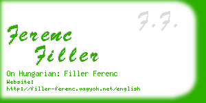 ferenc filler business card